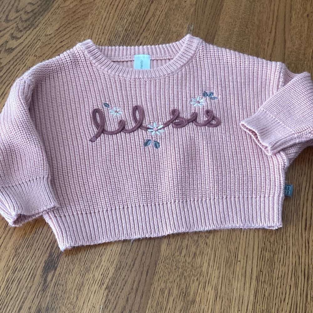 3-6 month Pink Knit 'Lil Sis' Sweater and more clothing in various sizes